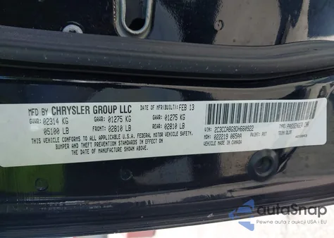 2013 Chrysler 300 300S from USA, damaged, VIN 2C3CCABG9DH660922